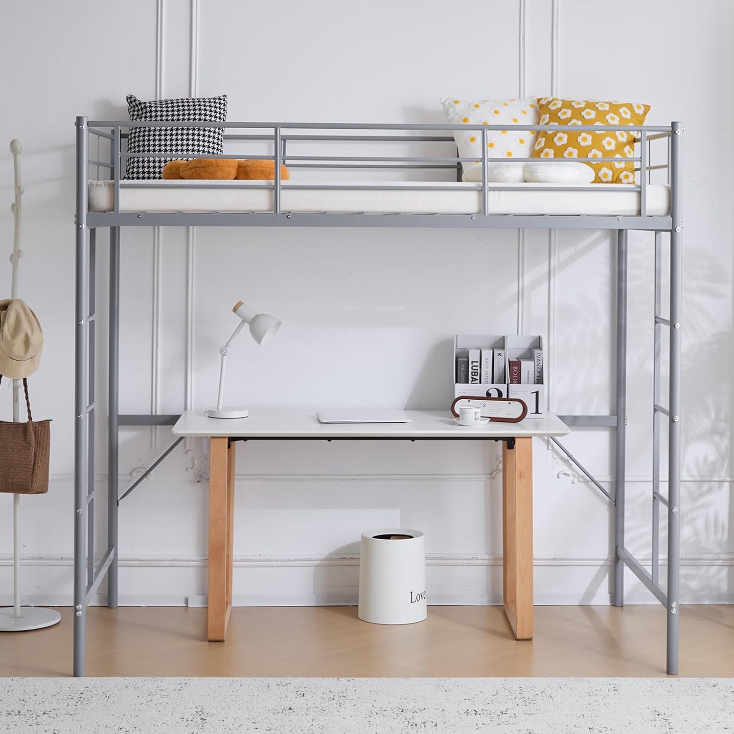 VINGL Full Size Kids Loft Bed with Space-Saving Design