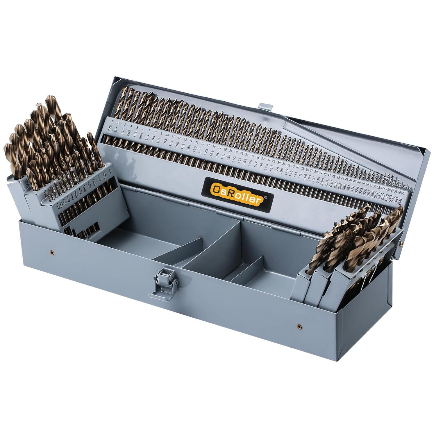 Cobalt Drill Bit Set 115 PCS for Steel, Wood, and Plastic