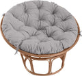 Papasan Chair Cushion Outdoor Round 45 in Silver Grey - Waterproof