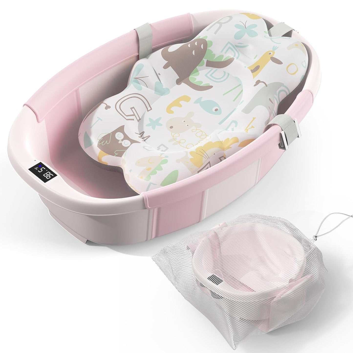 Collapsible Baby Bathtub - Large Portable Infant Bath Tub