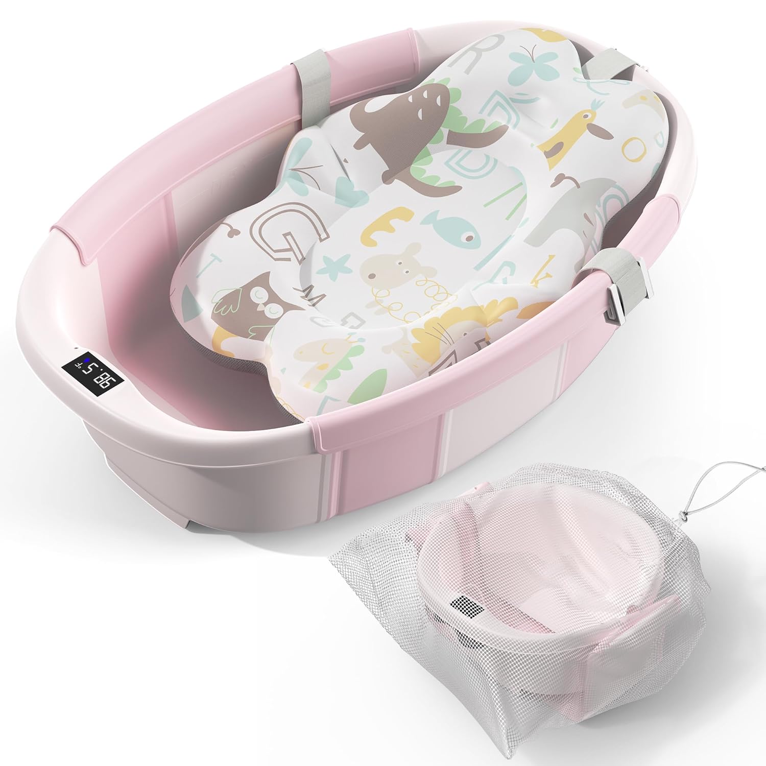 Collapsible Baby Bathtub - Large Portable Infant Bath Tub