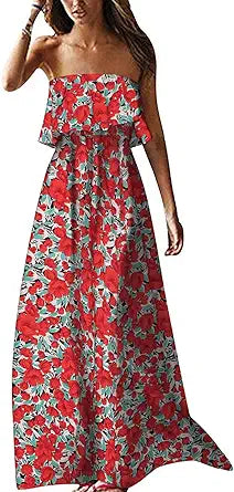 ZMPSIISA Women's Summer Off The Shoulder Maxi Dress Review