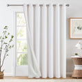 jinchan Lined Curtains 100 in Long for Patio Doors - Light Filtering