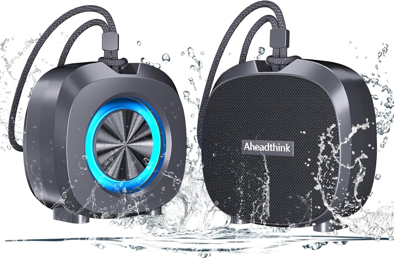 Portable Bluetooth Speaker: Loud Stereo, Waterproof, RGB Lights