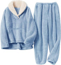 Girls Fleece Pants Set Winter Fluffy 2-Piece Outfits - Cozy Plush