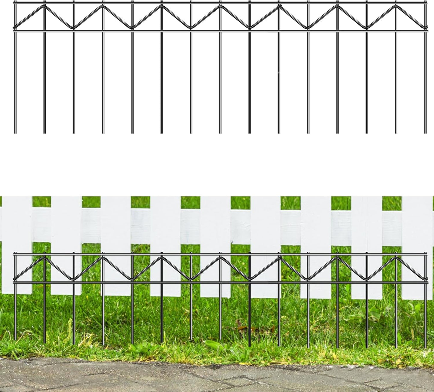 GRELWT 15 Pack Animal Barrier Fence for Dogs Outdoor Yard