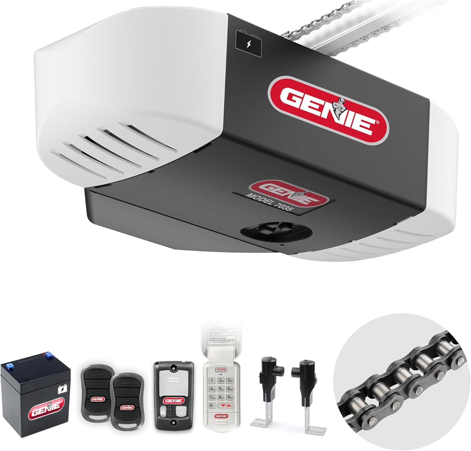 Genie Chain Drive 750 Garage Door Opener with Battery Backup