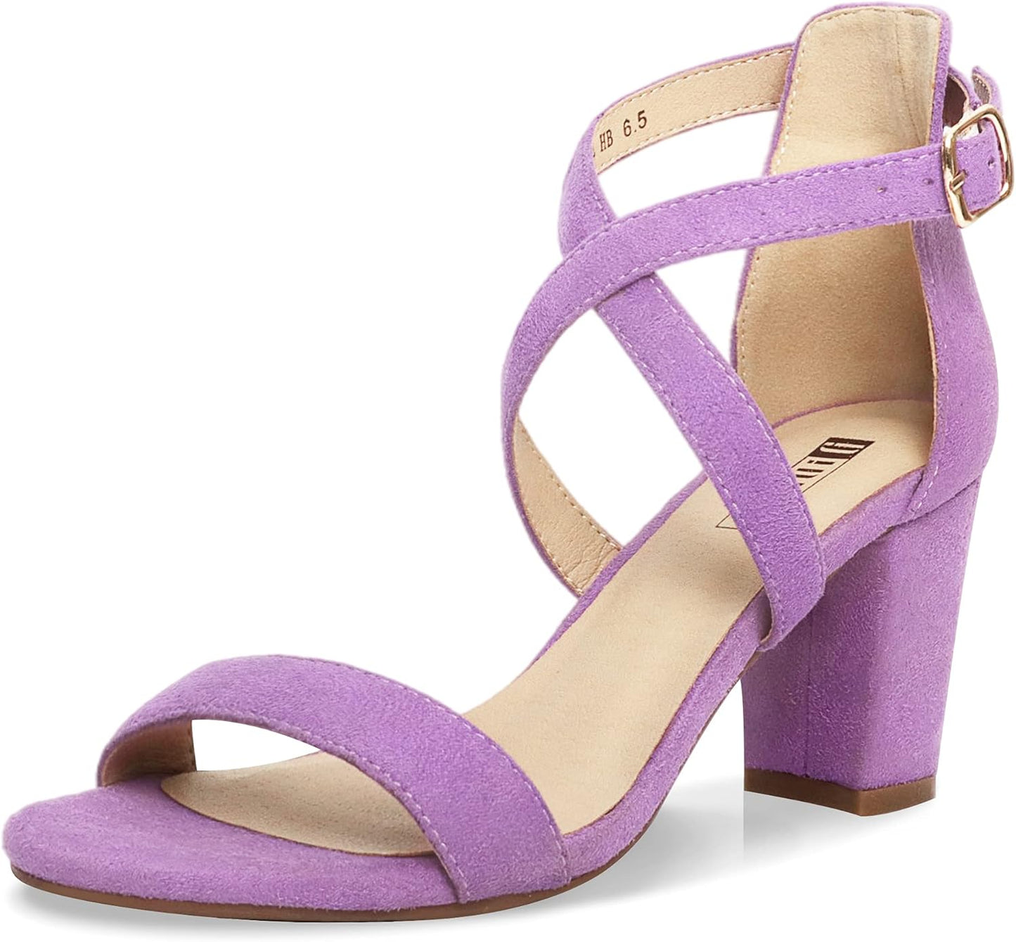IDIFU Women's Grace Strappy Block Heels Sandals for Comfort