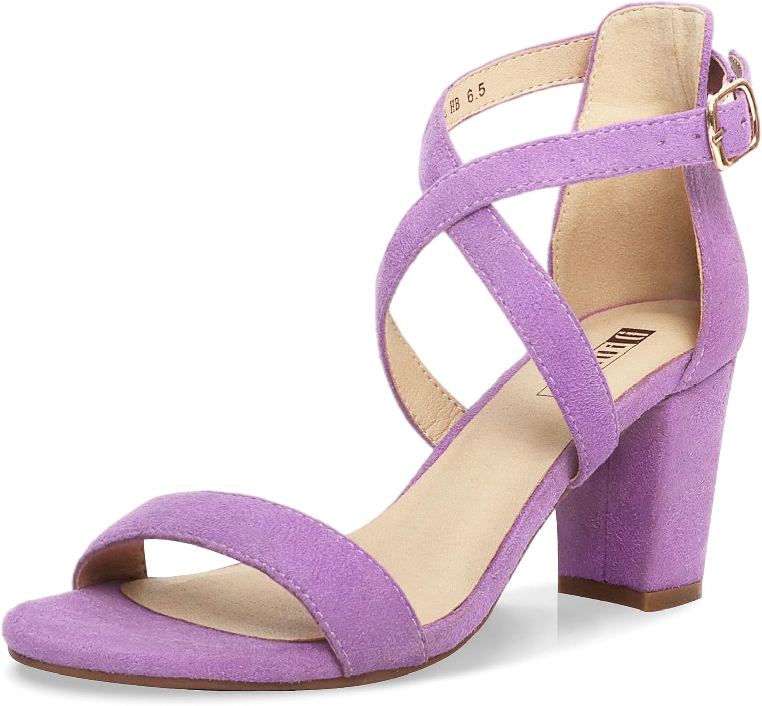 IDIFU Women's Grace Strappy Block Heels Sandals for Comfort