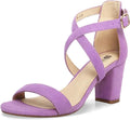 IDIFU Women's IN3 Grace Strappy Block Heels Sandals - Adjustable Cross