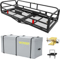 Wildroad Hitch Mount Cargo Carrier Basket for 500 LBS Capacity