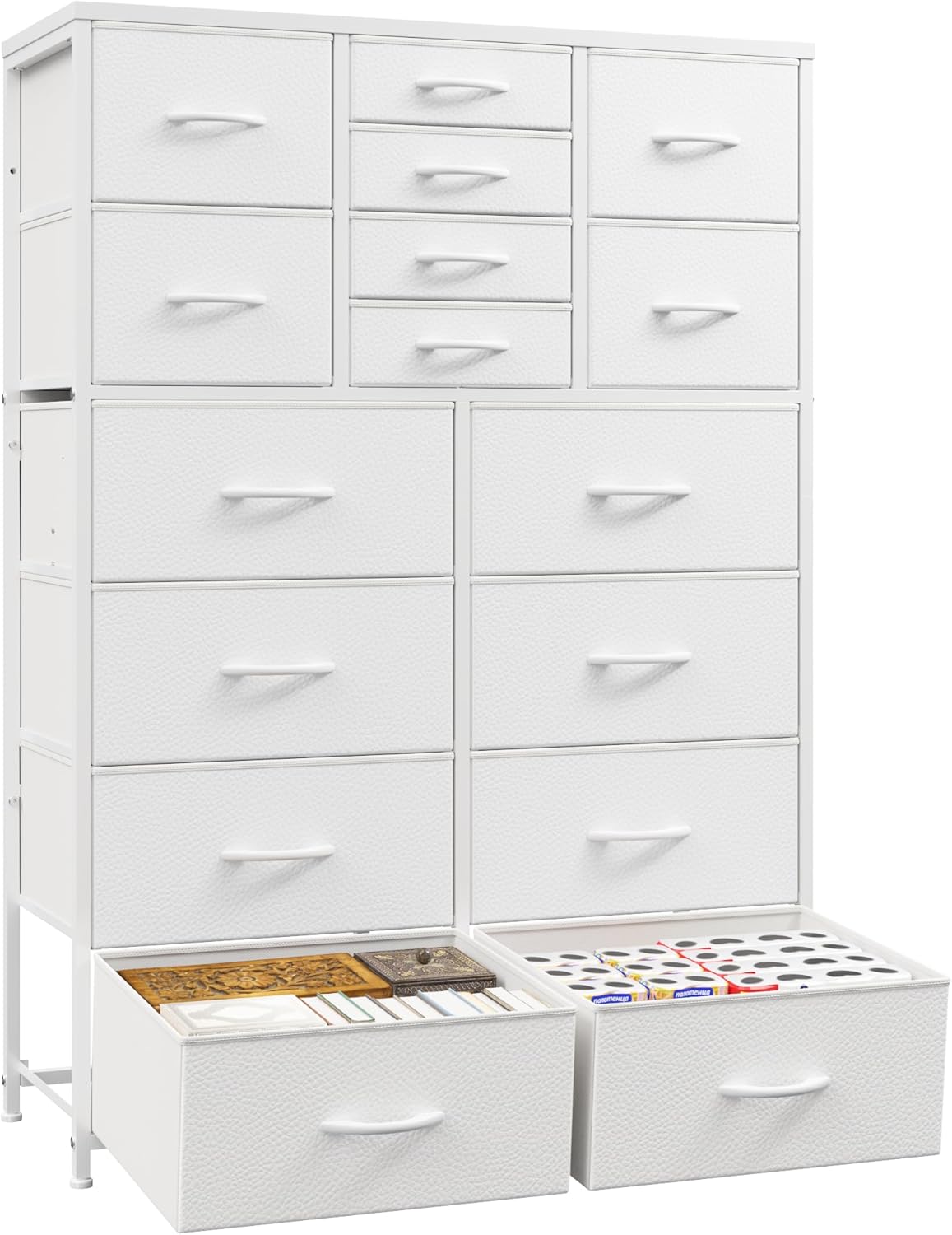 57H Dresser for Bedroom with Multiple Drawers and Storage