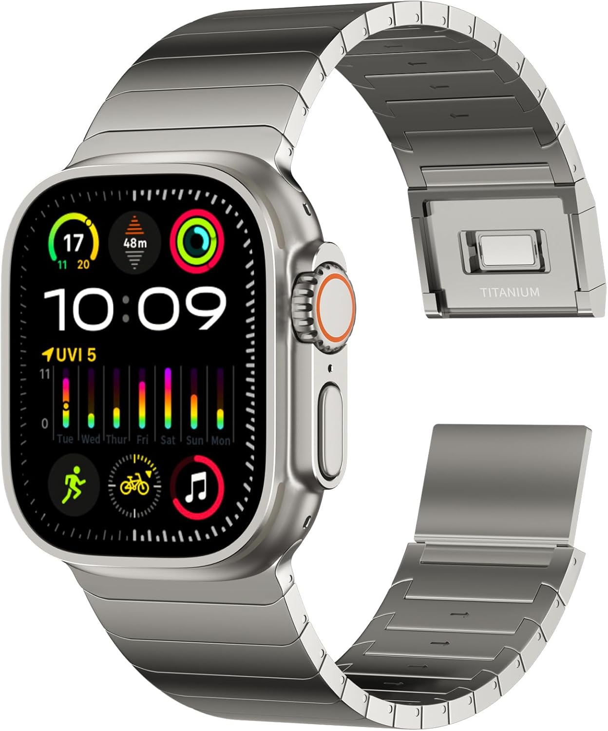 Full Titanium Band for Apple Watch Ultra 3/2/1 - 49mm/46mm