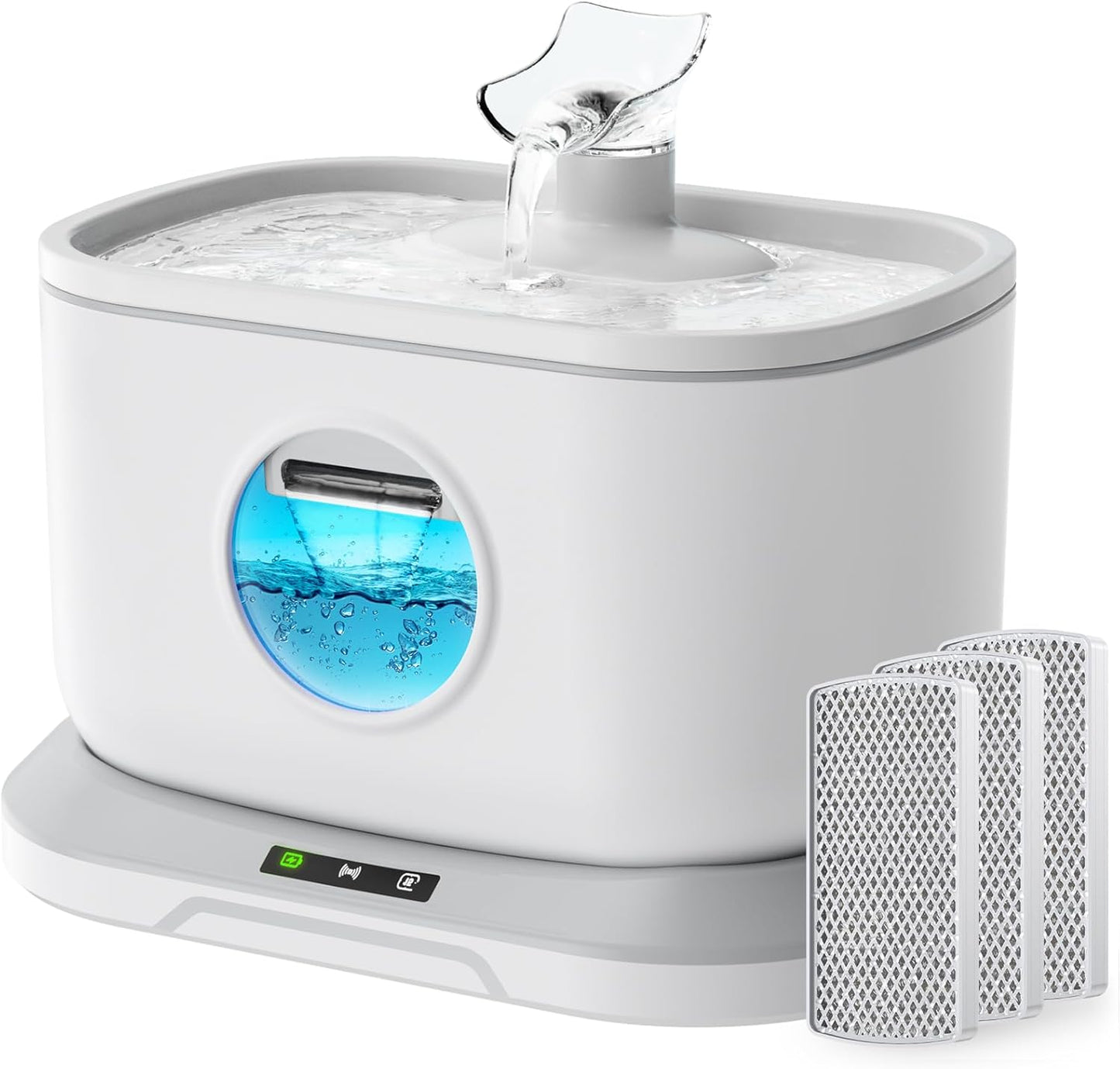 Petliop Cat Water Fountain with 4 Replacement Filters for Cats