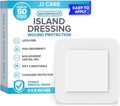 JJ CARE Waterproof Adhesive Island Dressing for Wound Care