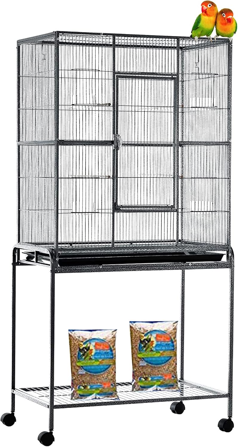 54in Large Wrought Iron Flight Cage for Parakeets and Canaries