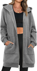Women's Oversized Zip Up Hoodie S-3XL - Fleece Long Sleeve Casual
