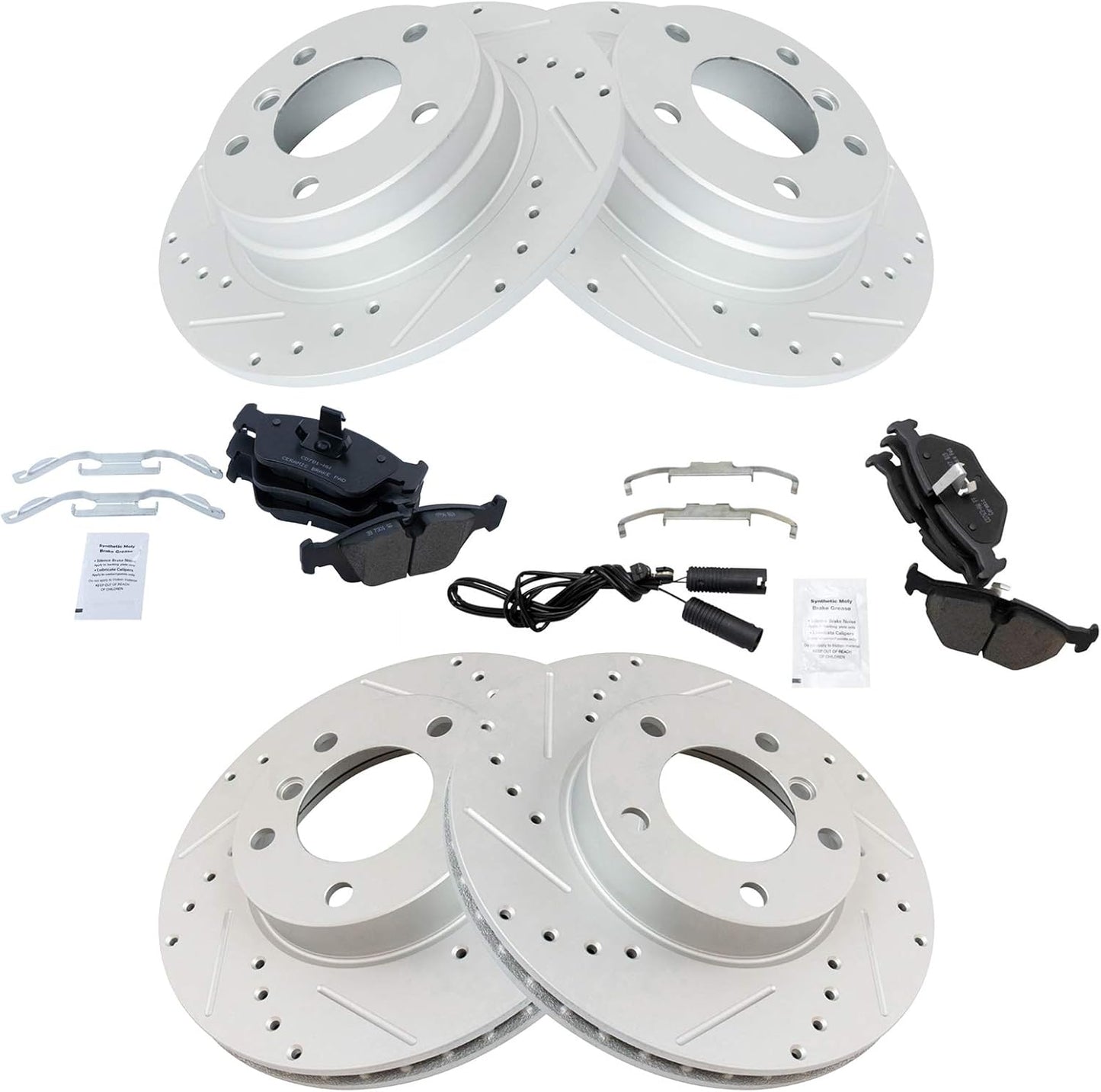 TRQ Performance Brake Pad & Rotor Kit for 1998-1999 BMW 323i