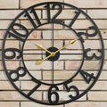 Large Outdoor Clock 30 in Silent Non-Ticking Wall Clock - Industrial