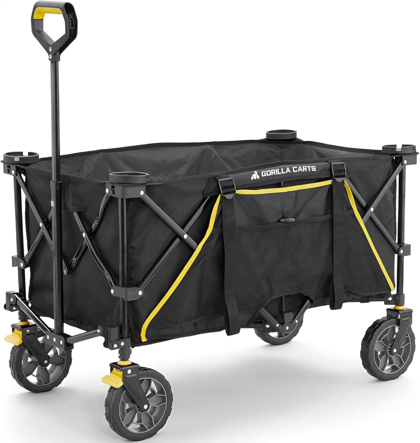 Gorilla Carts Collapsible Folding Utility Wagon for Outdoor Use