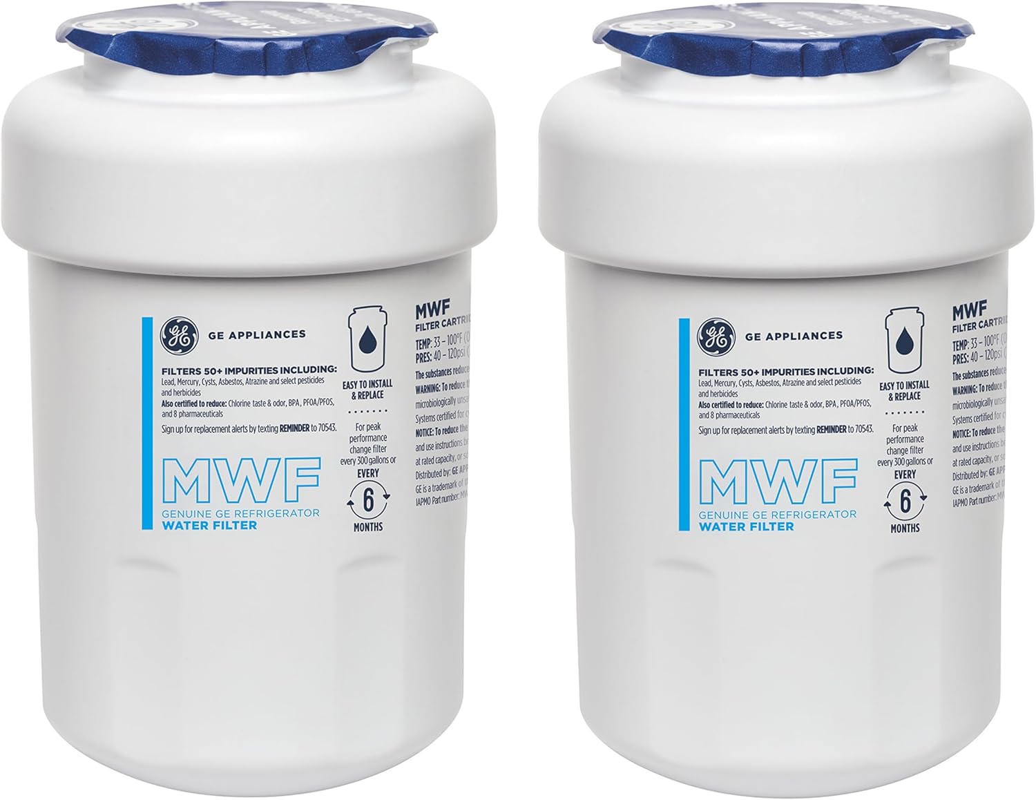 GE MWF Refrigerator Water Filter for Clean, Safe Drinking Water