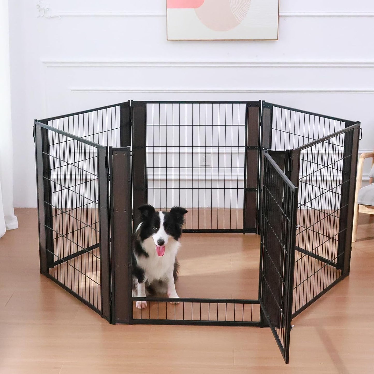 Heavy Duty Dog Playpen for Indoor and Outdoor Use - 35.4 in