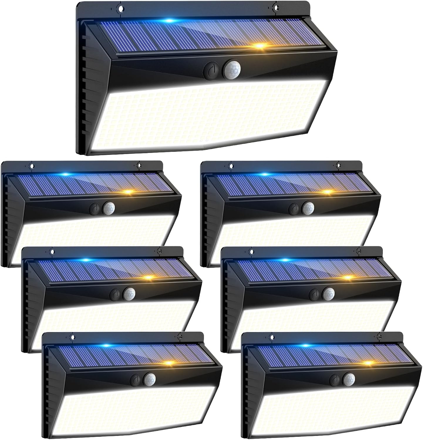 7 Pack 368 LED Solar Lights Outdoor Motion Sensor Security Lights