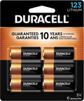 Duracell CR123A 3V Lithium Battery 6 Count - Reliable Long-Life Power