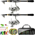 Telescopic Fishing Rod Combo - 2PCS Carbon Fiber Set for All