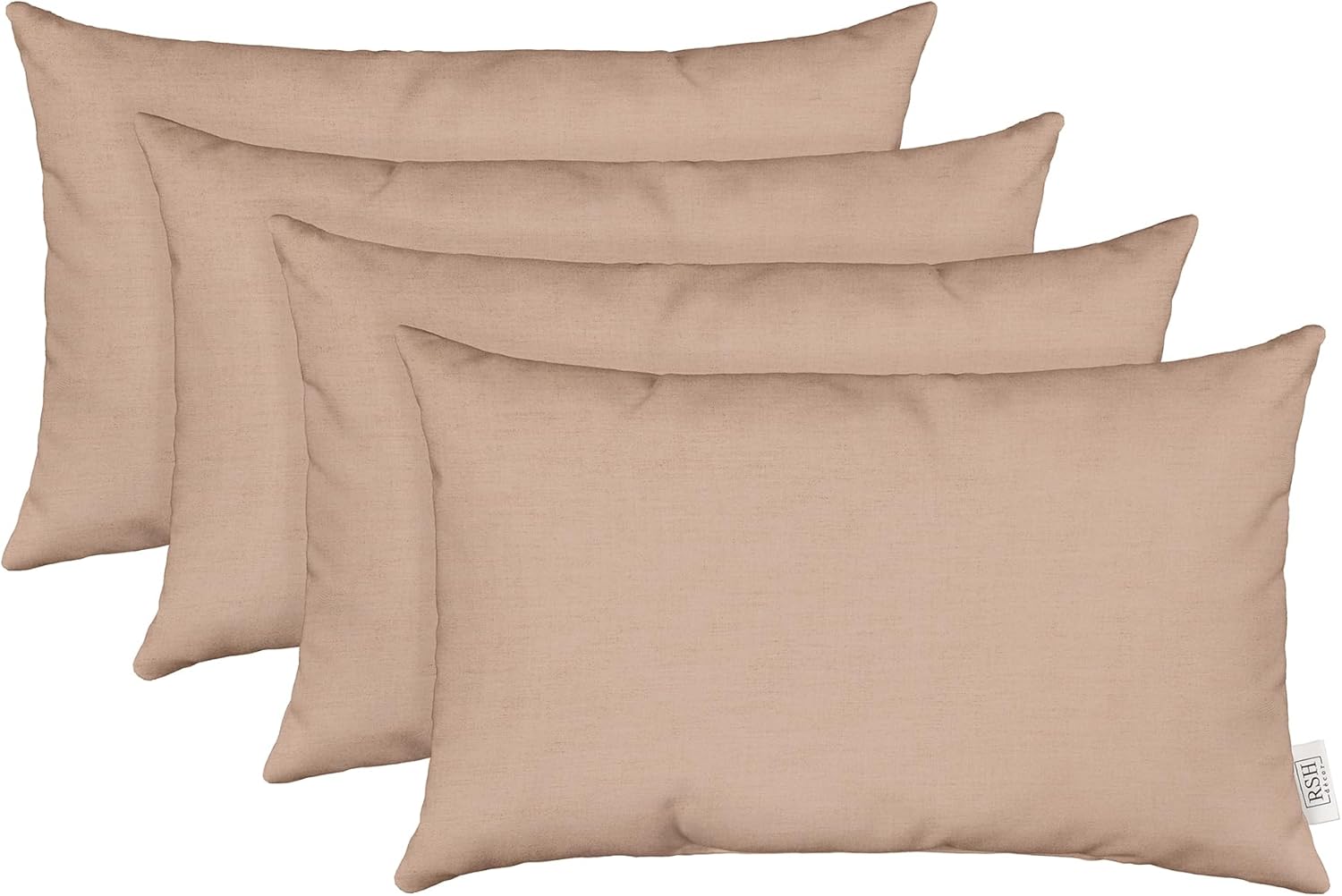 Sunbrella Jumbo Lumbar Pillow Covers Set of 4 for Outdoor Use