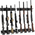 Heavy Duty Steel Gun Rack Wall Mount - Adjustable 4/8/12 Slot Indoor