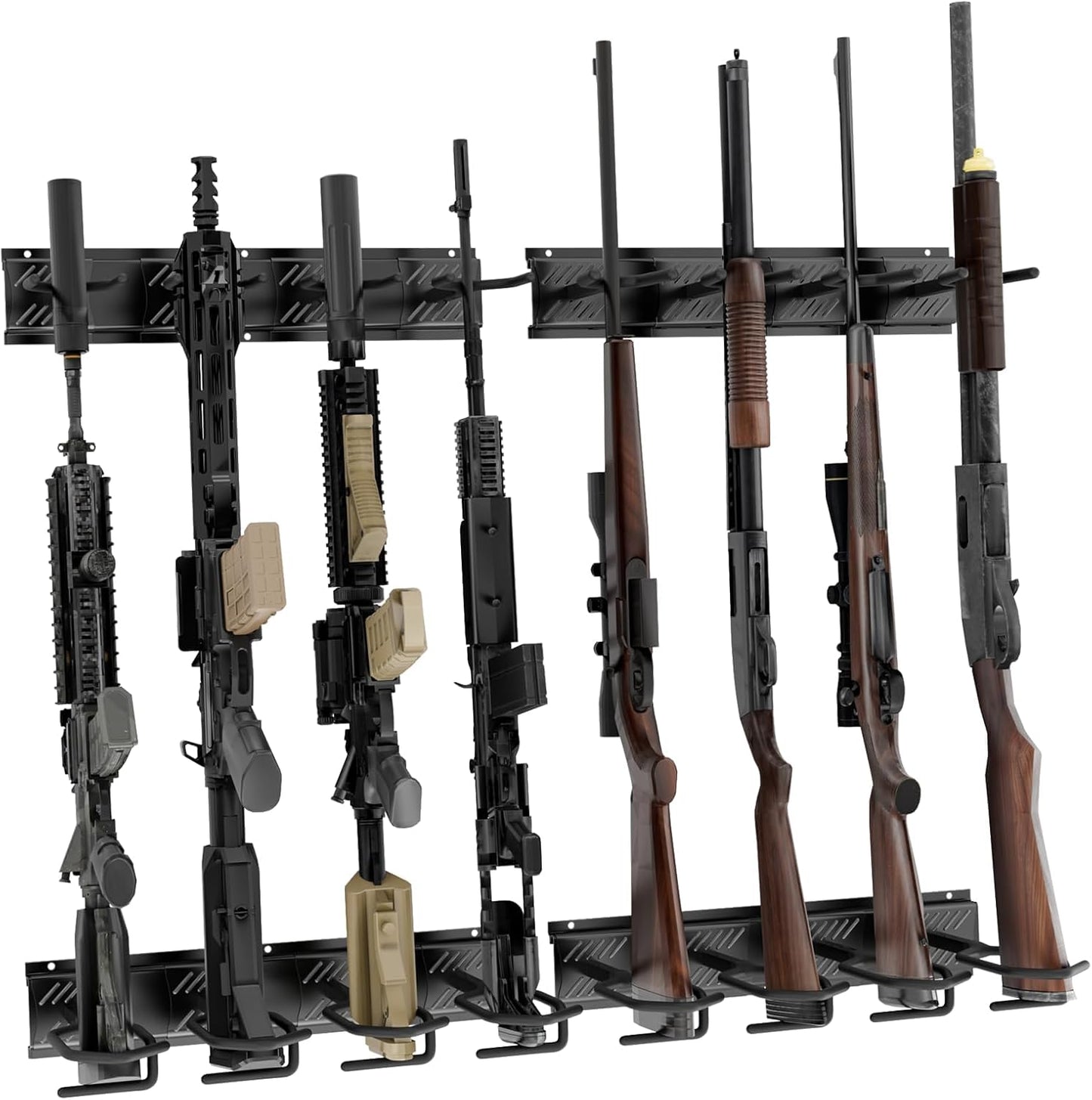 Heavy Duty Steel Gun Rack for Securely Displaying Firearms