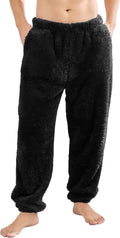 Men's Fleece Pajama Pants for Winter - Soft Fluffy Lounge Bottoms