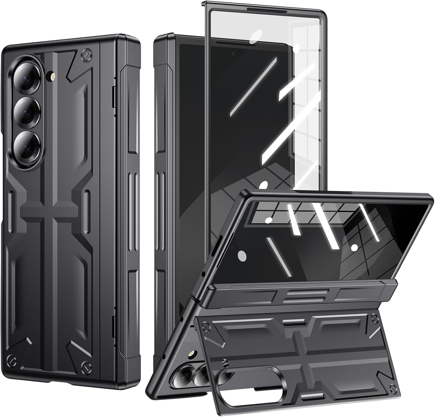 Samsung Z Fold 6 Case Stand: Slim Hinge Case with Protector