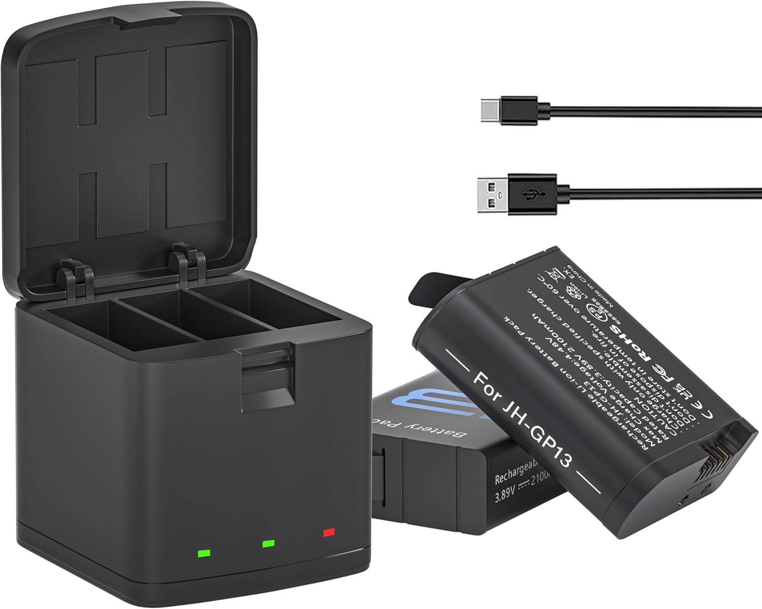 Rechargeable Batteries 2100mAh for GoPro Hero 13 Black Camera
