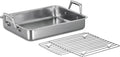 Tramontina 13.5-Inch Stainless Steel Roasting Pan with Rack