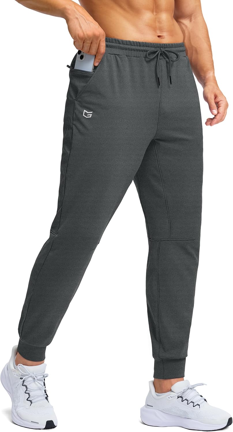 G Gradual Men's Fleece Lined Athletic Pants for Winter Warmth