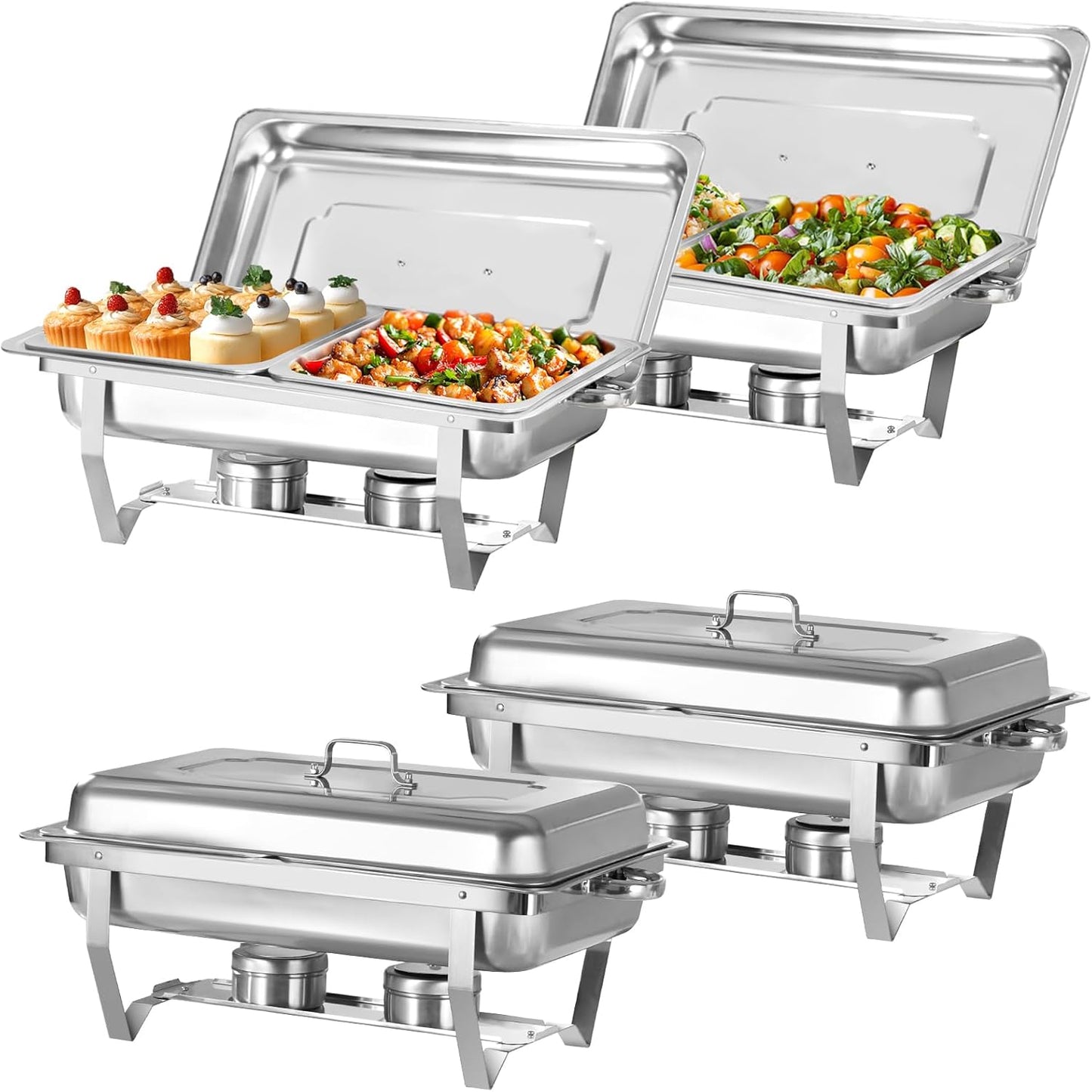8QT Rectangular Chafing Dish Buffet Set for Elegant Catering