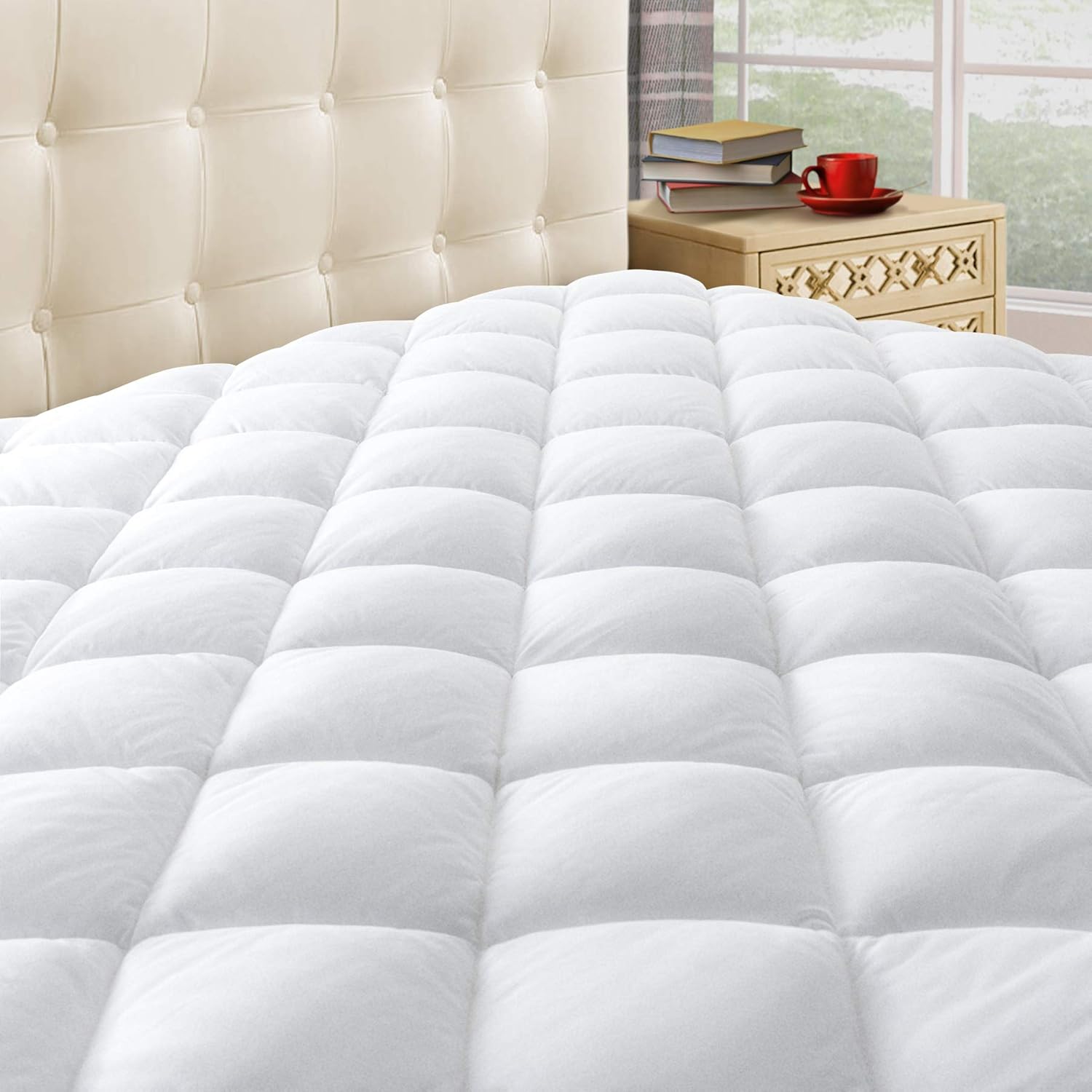 Taupiri California King Quilted Mattress Pad Cover for Comfort
