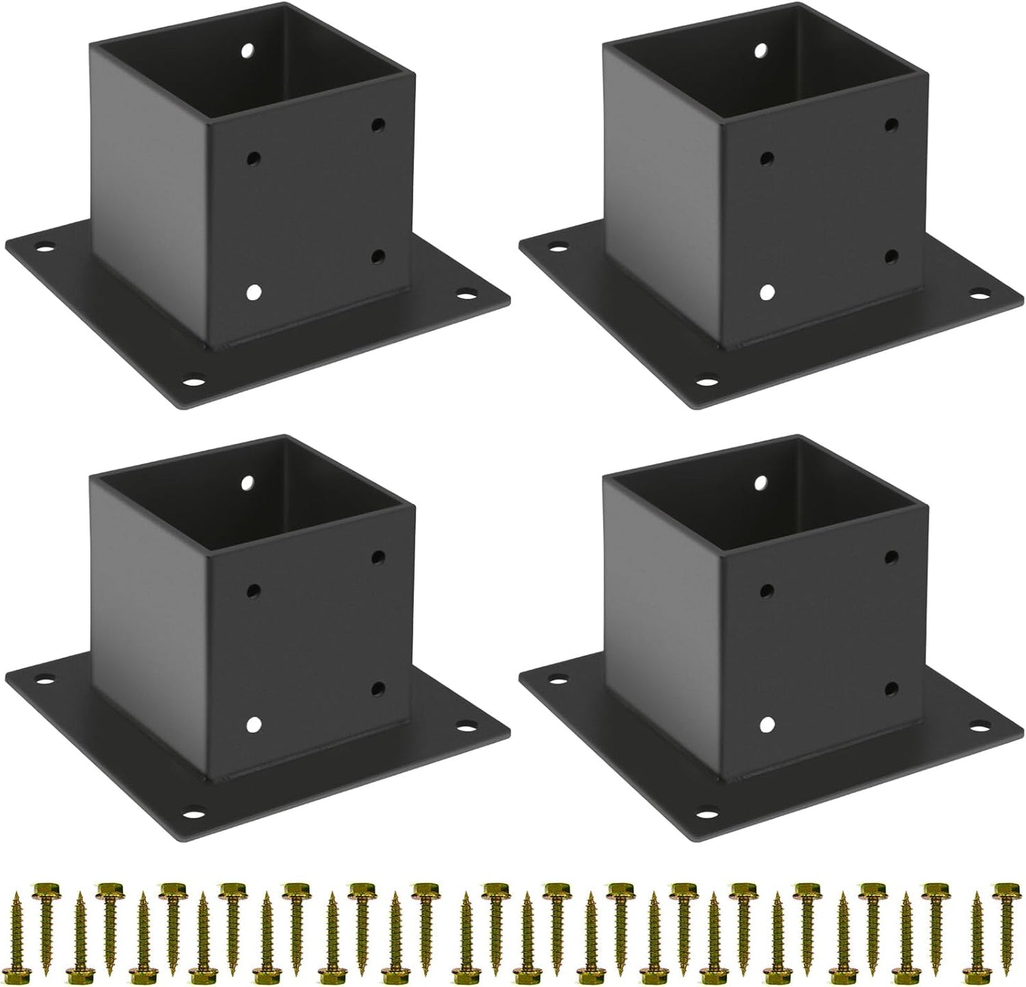 44 Post Base Brackets for 4x4 Posts - Heavy Duty Steel Support
