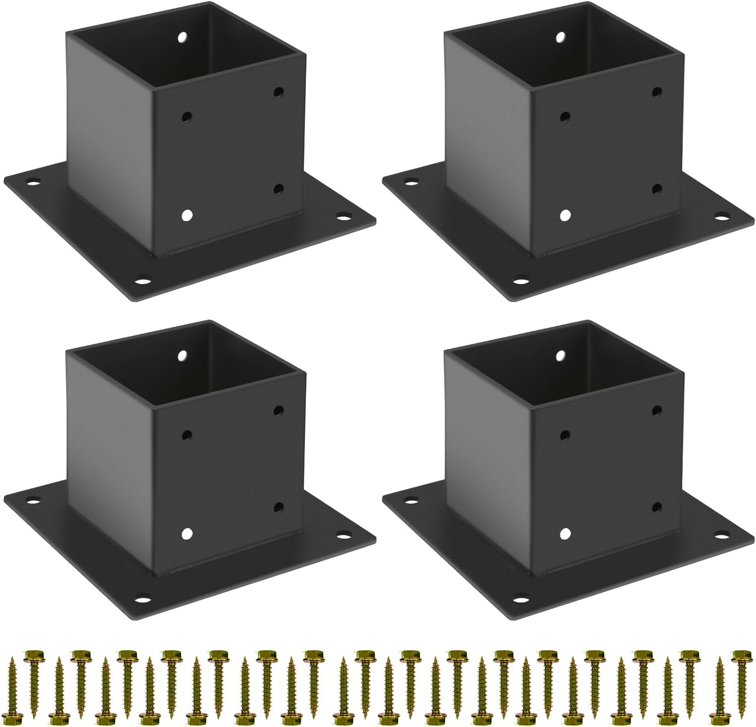 44 Post Base Brackets for 4x4 Posts - Heavy Duty Steel Support