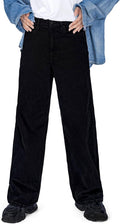 Women High Rise Loose Straight Jeans with Wide Leg Design