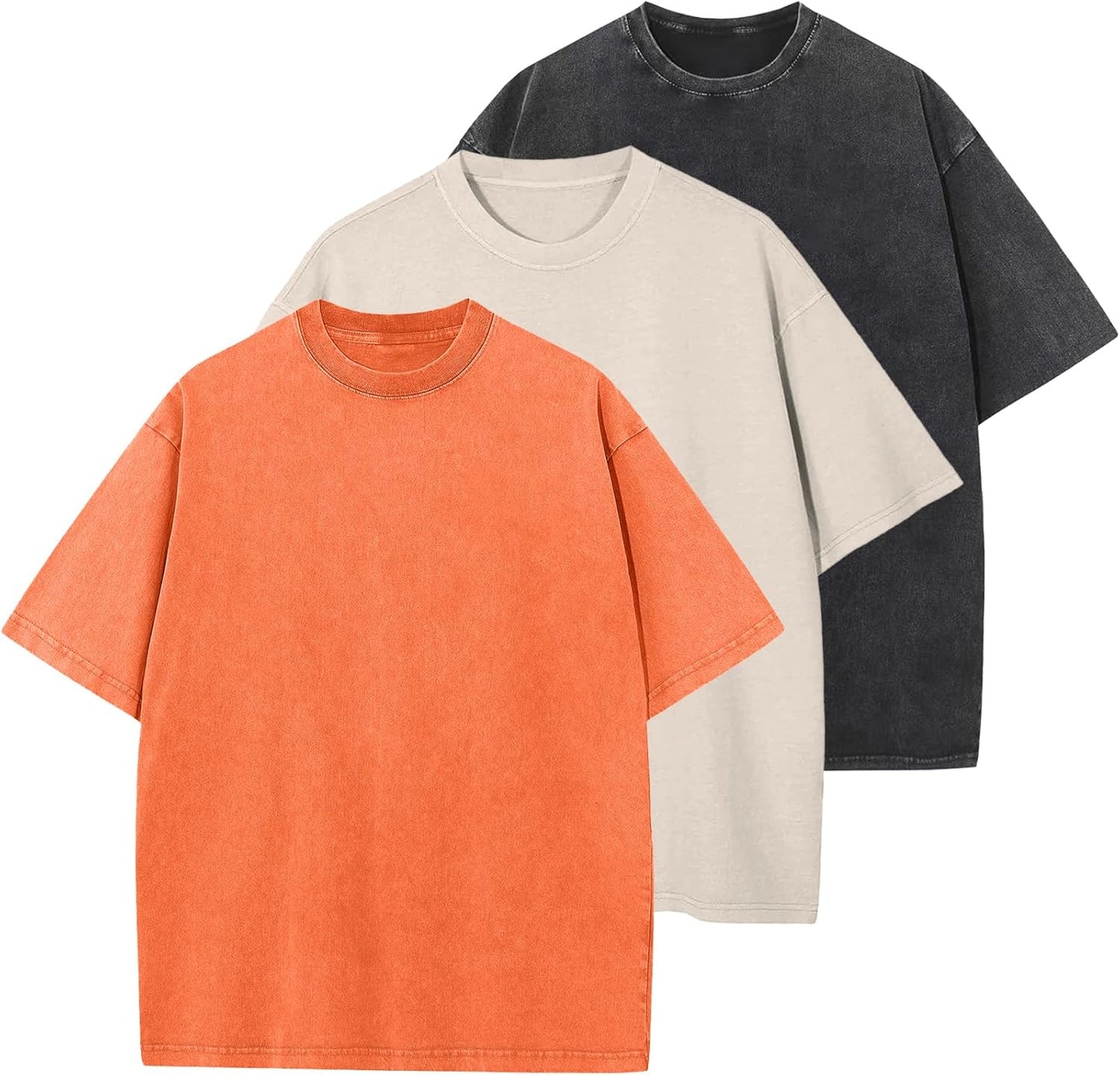 Men's Cotton T-Shirts Oversized Casual Loose Tee Tops for All