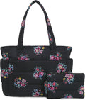Lightweight Quilted Tote Bag for Women - Trendy Puffer Design