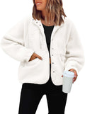 ReachMe Women's Fuzzy Sherpa Jacket for Casual Winter Wear