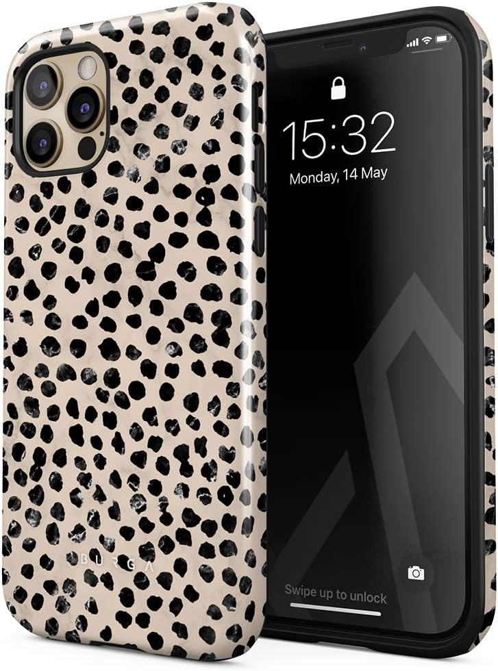 Stylish BURGA Phone Case for iPhone 12 Pro Max with Polka Dots
