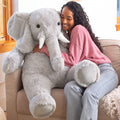 Giant Elephant Stuffed Animal 4 ft Plush - Oversized Cuddle Buddy