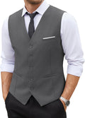 COOFANDY Men's Suit Vest Slim Fit Business Formal Waistcoat - Sharp be