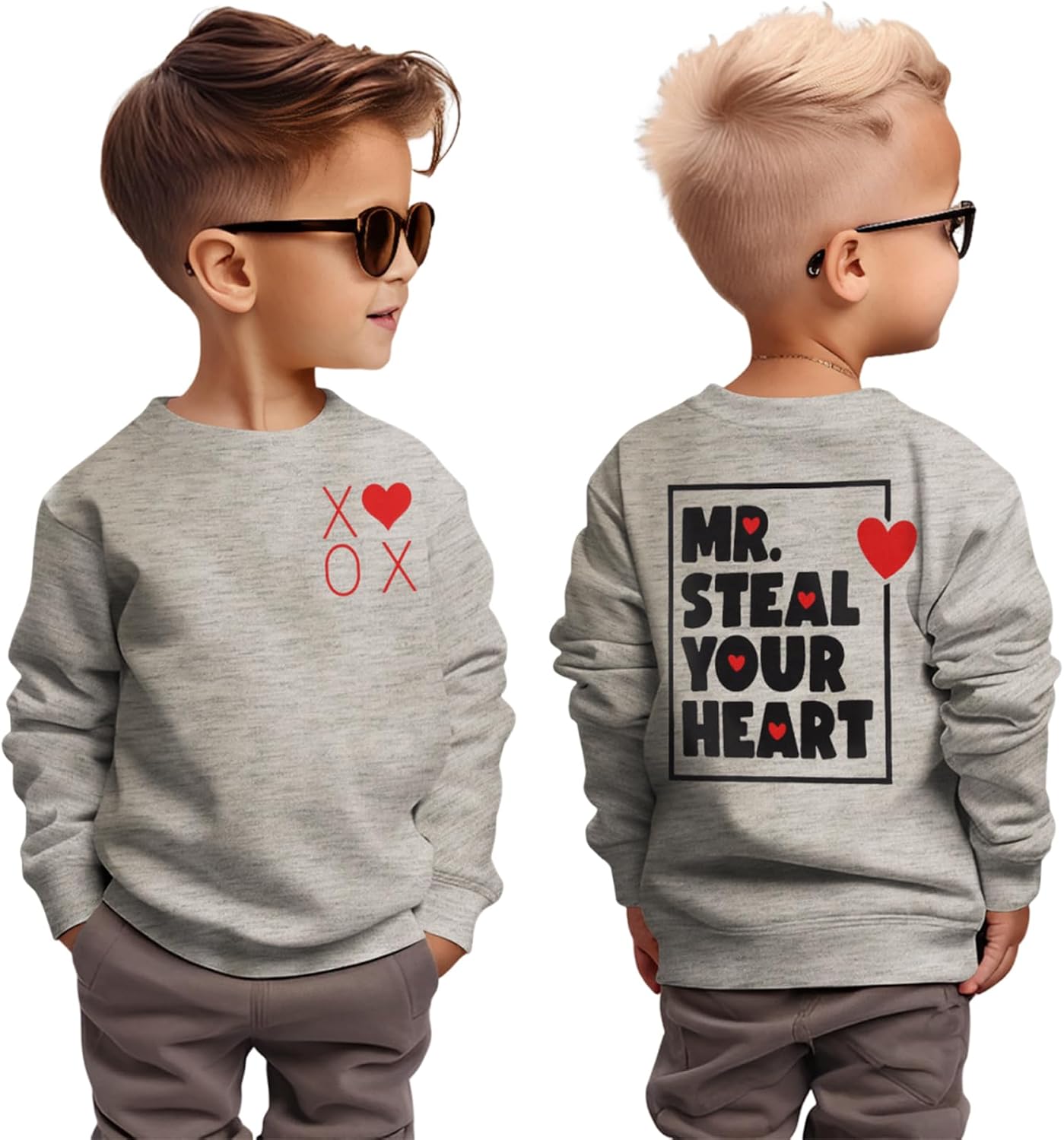 Mr. Steal Your Heart Toddler Sweatshirt - XOXO Crewneck Top