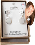 Leverback Earrings For Women - Hammered Or Smooth Disc Drop